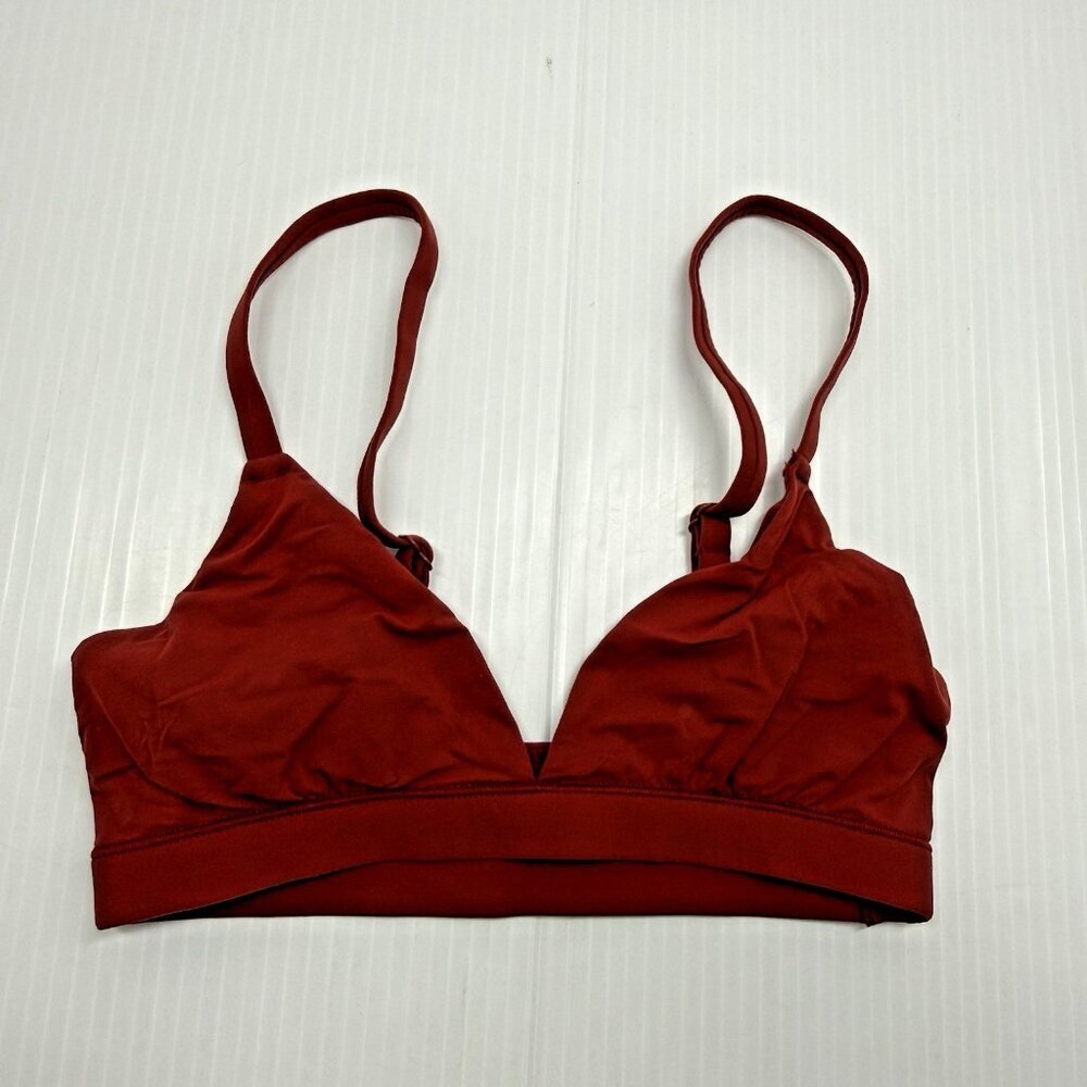 SKIMS Fits Everyone Red Triangle Bralette Wireles Stretch Lounge Bra Minimalist
